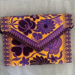 Mexican embroidered pouch crossbody